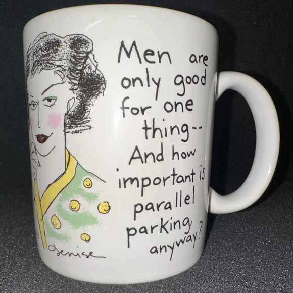 Shoebox Greetings Mug Men Are Only Good For One Thing, Parallel Parking Vtg 1988 - Picture 1 of 5